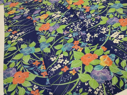 平和屋着物＊夏物 小紋 絽 草花文 正絹 逸品 AABC9370jd