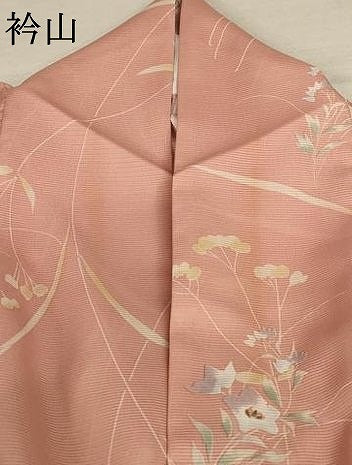 平和屋着物＊夏物　小紋　絽　草花文　洗える着物　AABC9374jd