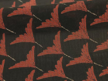 平和屋着物＊夏物　小紋　紗　舞花文　正絹　逸品　AABC9376jd