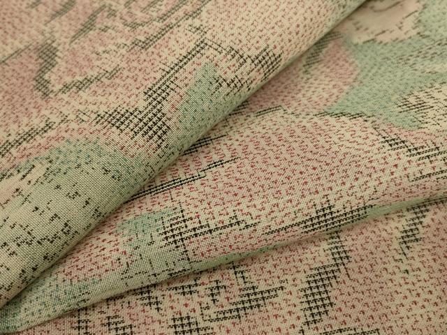 平和屋着物＊夏物 本場大島紬 夏大島 薔薇 正絹 逸品 AABC9379jd