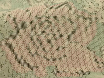 平和屋着物＊夏物 本場大島紬 夏大島 薔薇 正絹 逸品 AABC9379jd