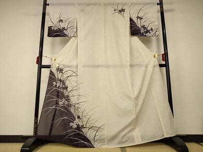 平和屋着物＊夏物 訪問着 絽 草花文 正絹 逸品 AABC9380jd