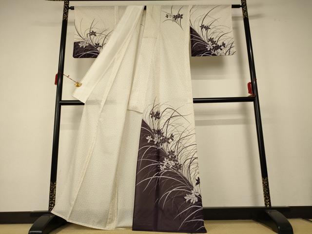 平和屋着物＊夏物 訪問着 絽 草花文 正絹 逸品 AABC9380jd