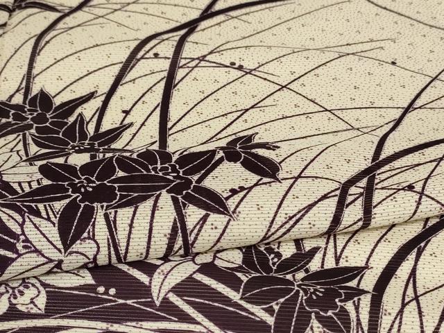 平和屋着物＊夏物 訪問着 絽 草花文 正絹 逸品 AABC9380jd
