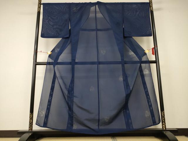 平和屋着物＊夏物 色無地 縦絽 仕覆紋紗 褐返色 正絹 逸品 AABC9381jd