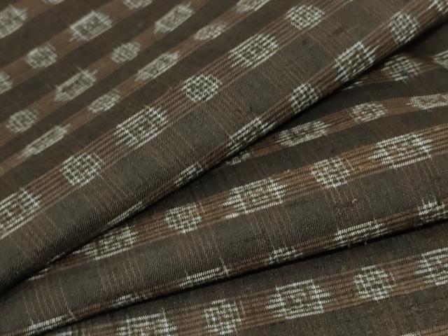 平和屋着物＊夏物 紗紬 絣柄 正絹 逸品 AABC9382jd
