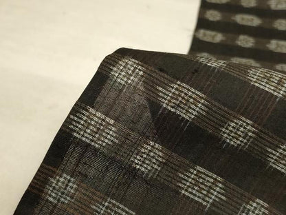 平和屋着物＊夏物 紗紬 絣柄 正絹 逸品 AABC9382jd