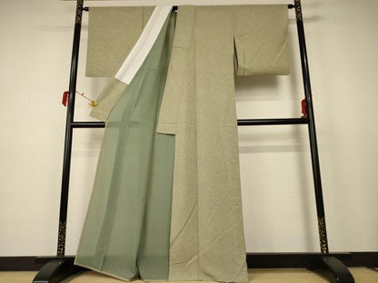 平和屋着物＊夏物 小紋 絽 杢目文 正絹 逸品 AABC9383jd