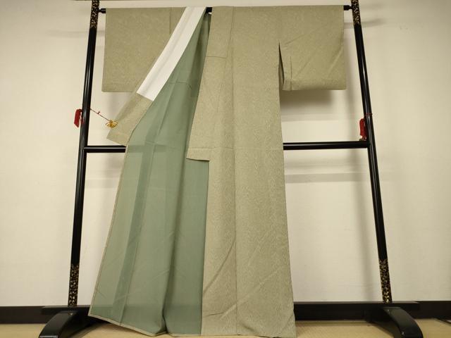 平和屋着物＊夏物 小紋 絽 杢目文 正絹 逸品 AABC9383jd