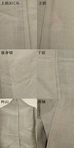 平和屋着物＊夏物 色無地 紗 銀鼠色 正絹 逸品 AABC9384jd