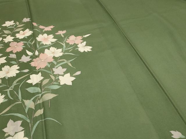 平和屋着物＊夏物 訪問着 絽 草花文 金銀彩 正絹 逸品 AABC9385jd