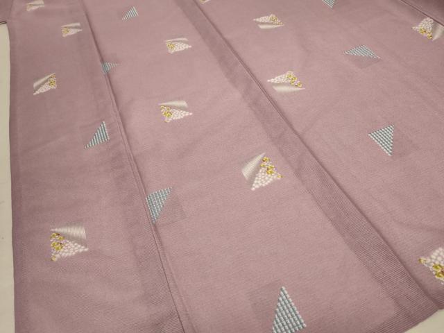 平和屋着物＊夏物 小紋 紗 花菱文 AABC9867jd