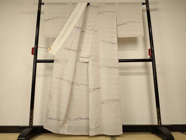 平和屋着物＊夏物 小紋 紗 流水文 正絹 逸品 AABC9389jd