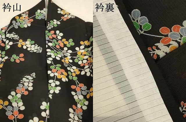 平和屋着物＊夏物 小紋 絽 萩文 正絹 逸品 AABC9391jd