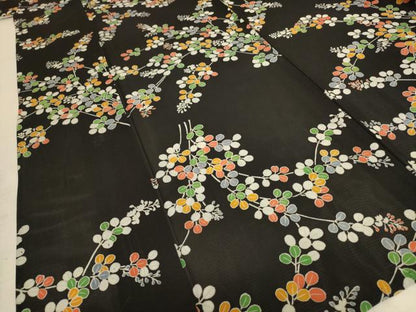 平和屋着物＊夏物 小紋 絽 萩文 正絹 逸品 AABC9391jd