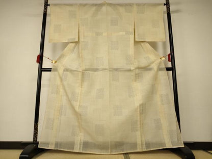 平和屋着物＊夏物 本場大島紬 夏大島 幾何学文様 正絹 逸品 AABC9393jd
