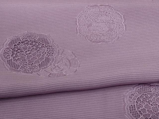平和屋着物＊夏物 無地絵羽訪問着 絽 中国三大刺繍 汕頭刺繍 スワトウ刺繍 花絵皿文 正絹 逸品 AABC9394jd