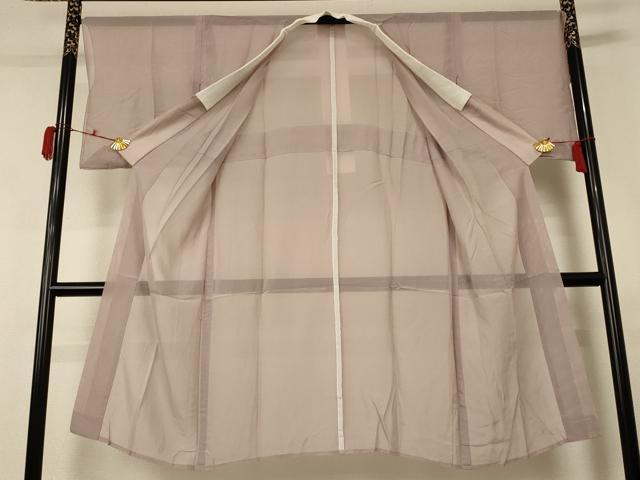 平和屋着物＊夏物　長襦袢　絽　胡桃染色　正絹　逸品　AABC9395jd