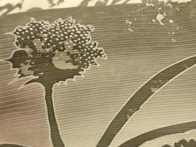 平和屋着物＊夏物 訪問着 絽 草花文 銀彩 正絹 逸品 AABC9401jd