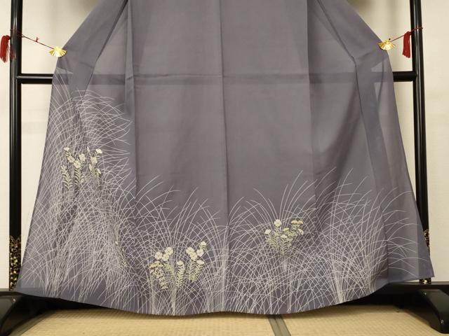 平和屋着物＊夏物 色留袖 絽 草花文 正絹 逸品 AABC9404jd