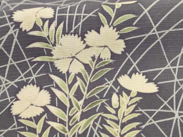 平和屋着物＊夏物 色留袖 絽 草花文 正絹 逸品 AABC9404jd