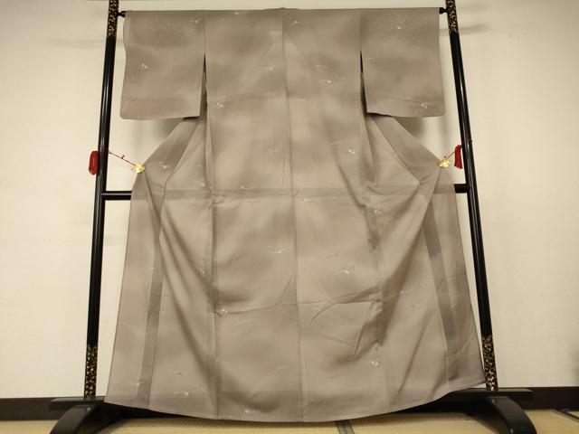 平和屋着物＊夏物 小紋 絽 草花文 正絹 逸品 AABC9410jd