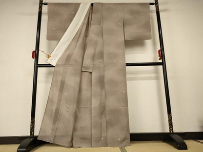 平和屋着物＊夏物 小紋 絽 草花文 正絹 逸品 AABC9410jd