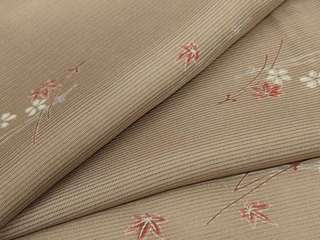 平和屋着物＊夏物 小紋 絽 草花文 正絹 逸品 AABC9410jd