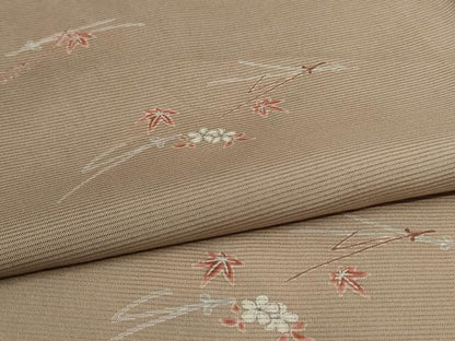 平和屋着物＊夏物 小紋 絽 草花文 正絹 逸品 AABC9410jd