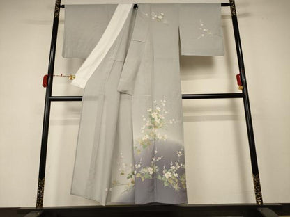 平和屋着物＊夏物 訪問着 絽 草花文 暈し染め 正絹 逸品 AABC9412jd