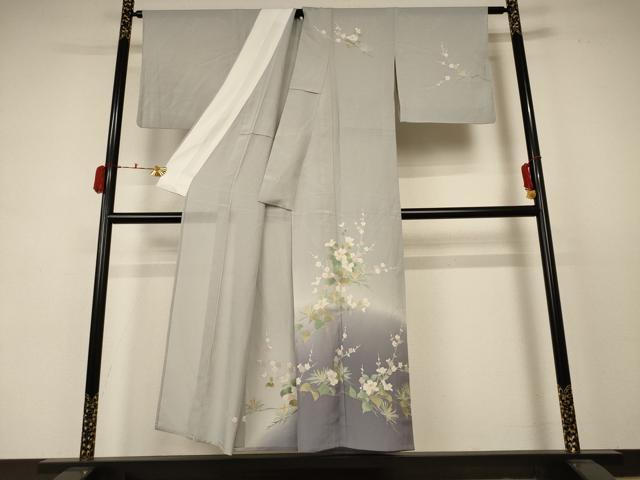 平和屋着物＊夏物 訪問着 絽 草花文 暈し染め 正絹 逸品 AABC9412jd