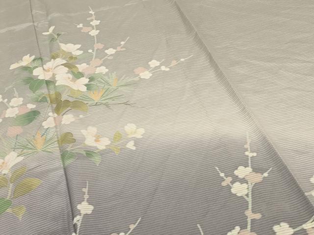 平和屋着物＊夏物 訪問着 絽 草花文 暈し染め 正絹 逸品 AABC9412jd