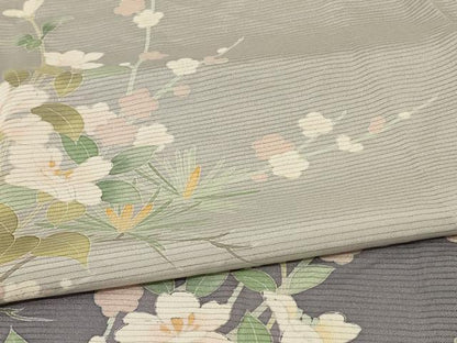 平和屋着物＊夏物 訪問着 絽 草花文 暈し染め 正絹 逸品 AABC9412jd