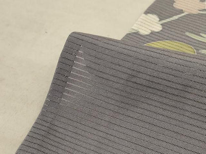 平和屋着物＊夏物 訪問着 絽 草花文 暈し染め 正絹 逸品 AABC9412jd