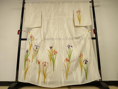 平和屋着物＊夏物 訪問着 絽 草花文 正絹 逸品 AABC9414jd