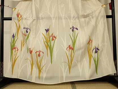 平和屋着物＊夏物 訪問着 絽 草花文 正絹 逸品 AABC9414jd