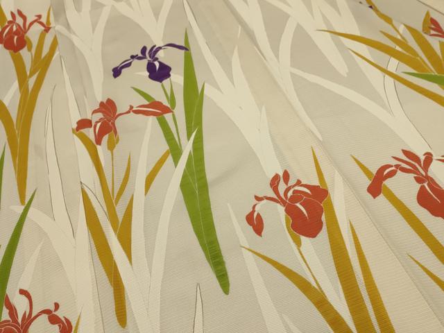 平和屋着物＊夏物 訪問着 絽 草花文 正絹 逸品 AABC9414jd