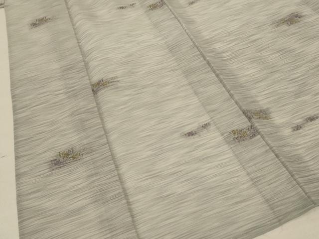 平和屋着物＊夏物 小紋 刺繍 霞文 未使用 AABC9417jd
