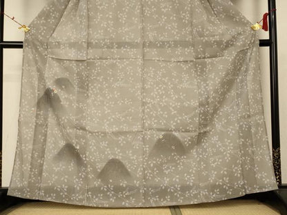平和屋着物＊夏物 絹芭蕉 訪問着 刺繍 遠山草花文 金彩 三越扱い 正絹 逸品 AABC9418jd