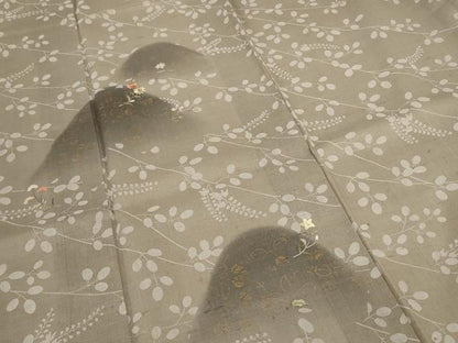 平和屋着物＊夏物 絹芭蕉 訪問着 刺繍 遠山草花文 金彩 三越扱い 正絹 逸品 AABC9418jd
