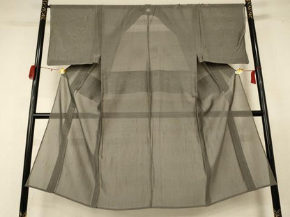 平和屋着物＊夏物 男性 紗紬 霞文 正絹 逸品 AABC9420jd