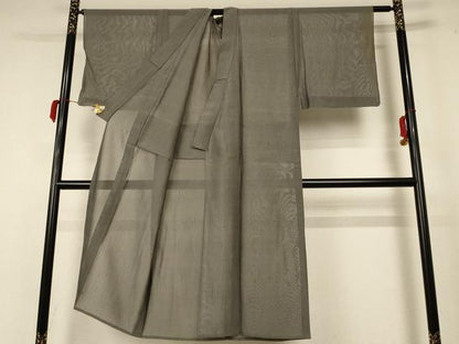 平和屋着物＊夏物 男性 紗紬 霞文 正絹 逸品 AABC9420jd