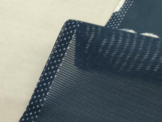 平和屋着物＊夏物 小紋 絽 舞花文 洗える着物 AABC9423jd