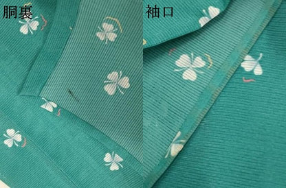 平和屋着物＊夏物 小紋 絽 舞葉文 洗える着物 AABC9424jd