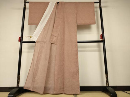 平和屋着物＊夏物　小紋　絽　花尽くし　洗える着物　AABC9425jd