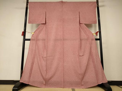 平和屋着物＊夏物　小紋　絽　霞文　洗える着物　未使用　AABC9429jd
