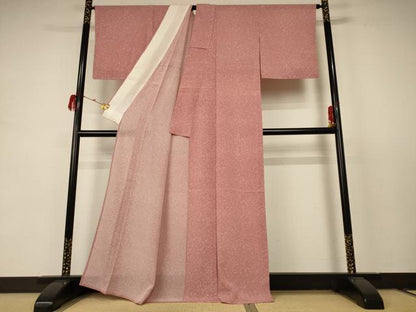 平和屋着物＊夏物　小紋　絽　霞文　洗える着物　未使用　AABC9429jd