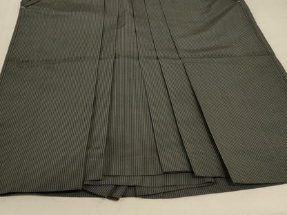 平和屋着物＊夏物 男性 馬乗り袴 絽 縞 正絹 逸品 AABC9435jd