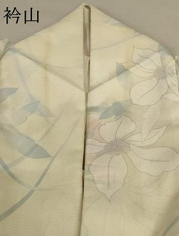 平和屋着物＊夏物 小紋 絽 草花文 洗える着物 AABC9439jd