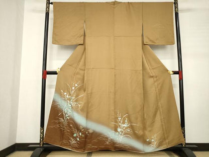平和屋着物●訪問着 光琳菊 暈し染め 金彩 正絹 逸品 AABC9457ck